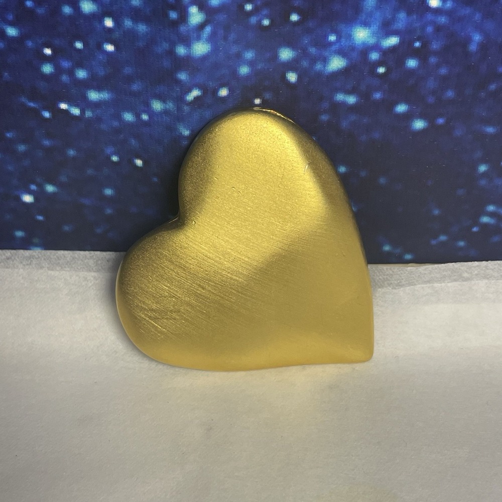 Victoria's Secret Vintage Gold Tone Brushed Heart Brooch Pin Accessory